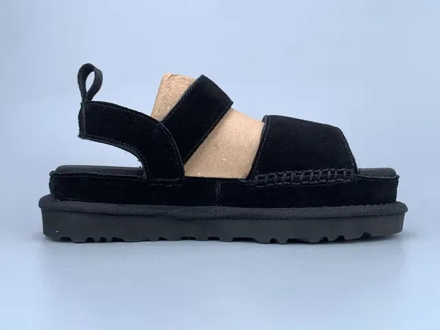 Sandales Casuales UGG Tasman Plateforme Daim Noir 3
