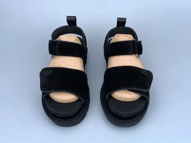 Sandales Casuales UGG Tasman Plateforme Daim Noir 4