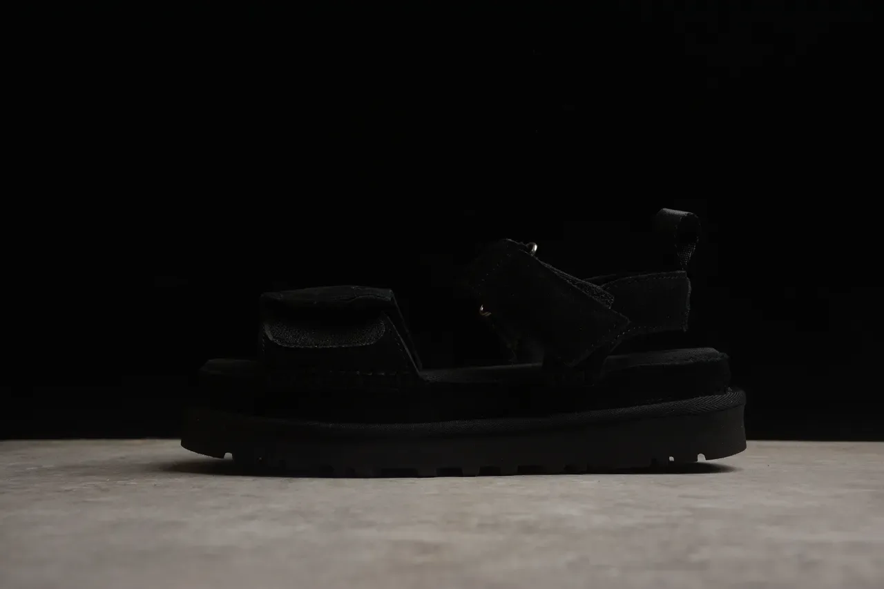 Sandales Casuales UGG Tasman Plateforme Daim Noir 23