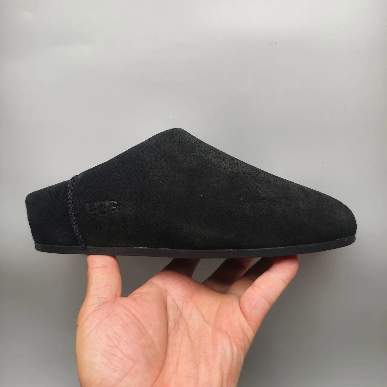 UGG Tasman Black Suede Shearling-Lined Slipper 2