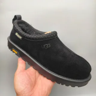 UGG Tasman Black Yellow Suede Upper Braided Knit Collar Casual Shoes