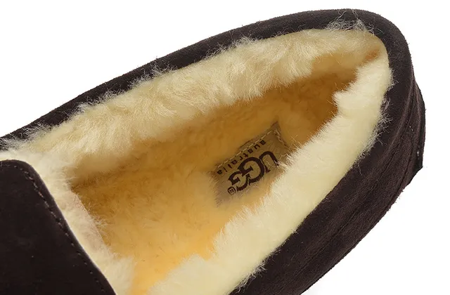 UGG Tasman Brown Suede Shearling-Lined Loafer 3
