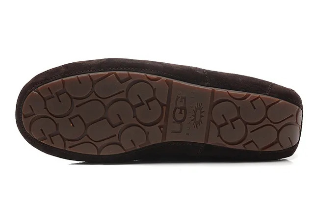 UGG Tasman Brown Suede Shearling-Lined Loafer 9