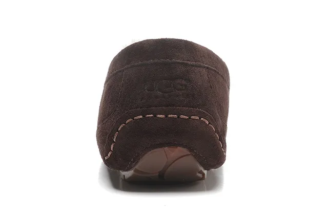 UGG Tasman Brown Suede Shearling-Lined Loafer 11