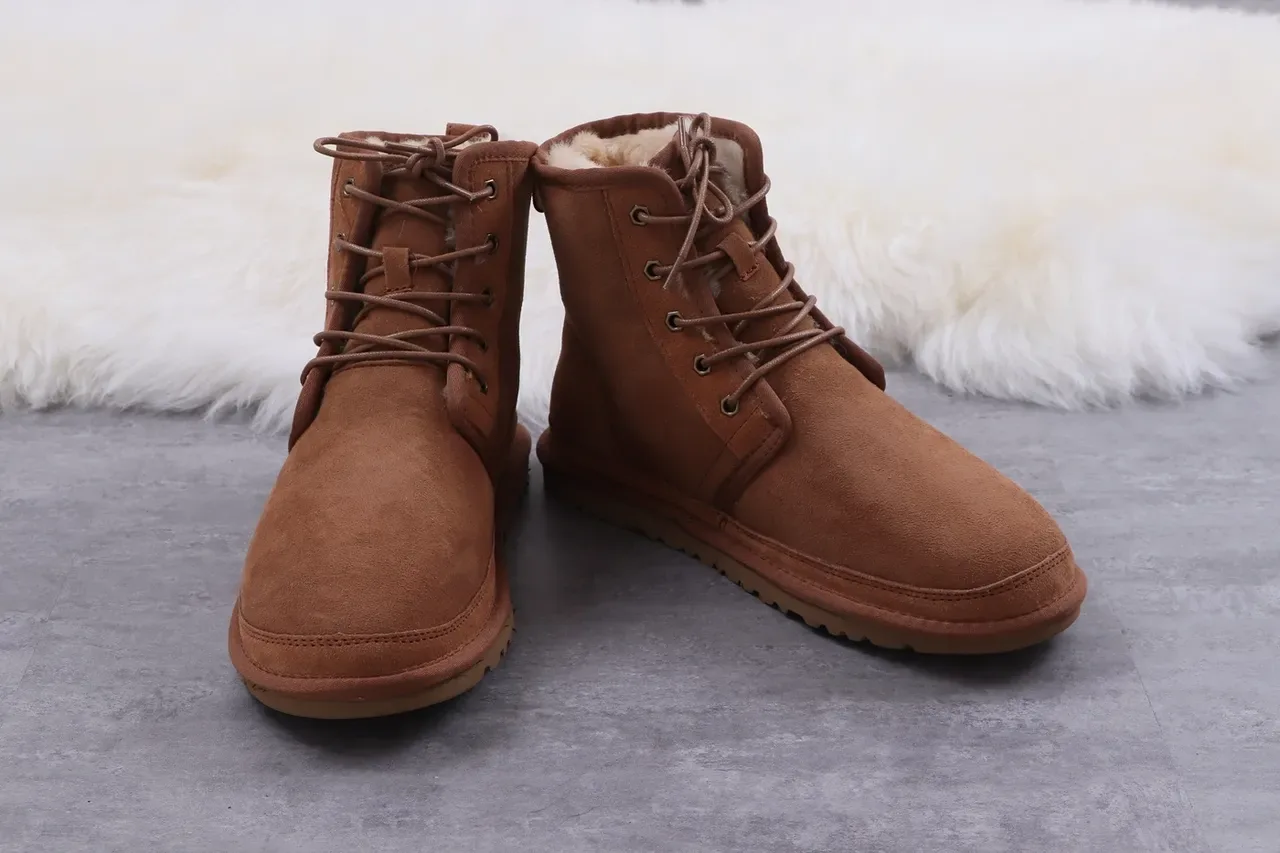 UGG Tasman 栗色棕麂皮羊毛内里雪地靴 5