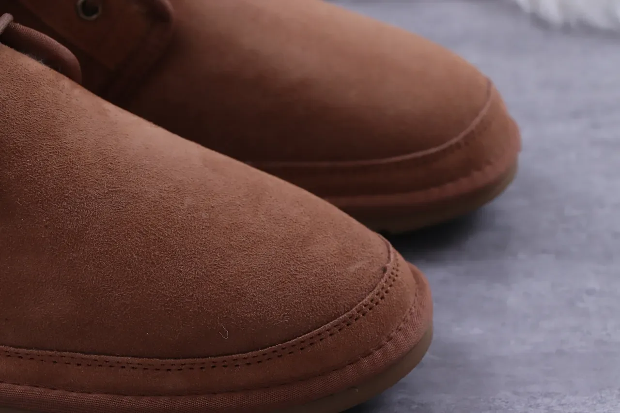 UGG Tasman 栗色棕麂皮羊毛内里雪地靴 10