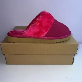 UGG Tasman Pink and Magenta Plush-Lined Slippers
