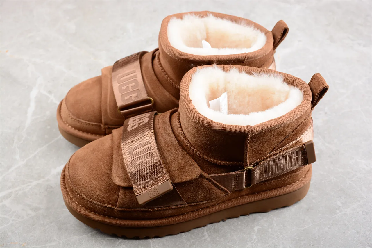 UGG Tasman Tan 麂皮羊毛里雪靴 8