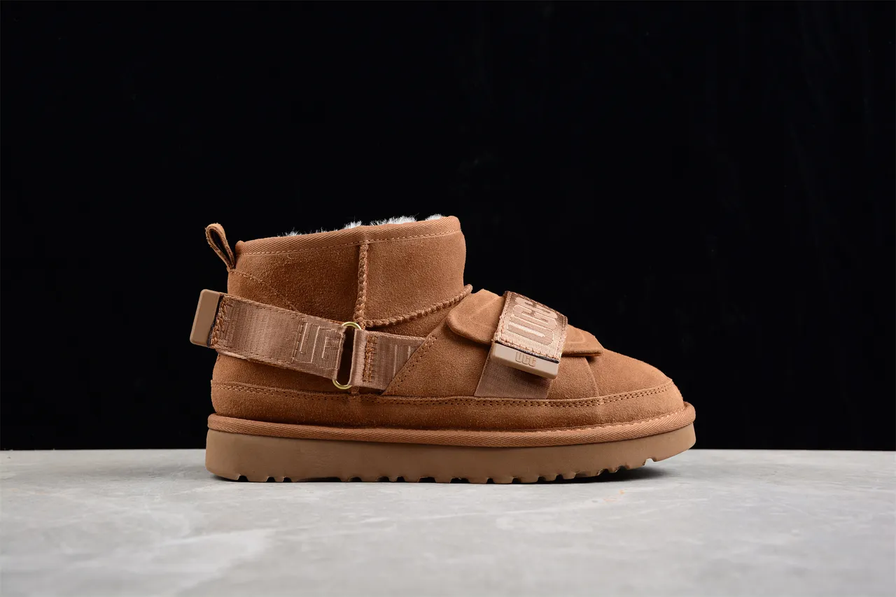 UGG Tasman Tan 麂皮羊毛里雪靴 13