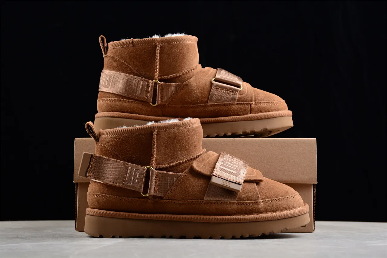UGG Tasman Tan 麂皮羊毛里雪靴 14