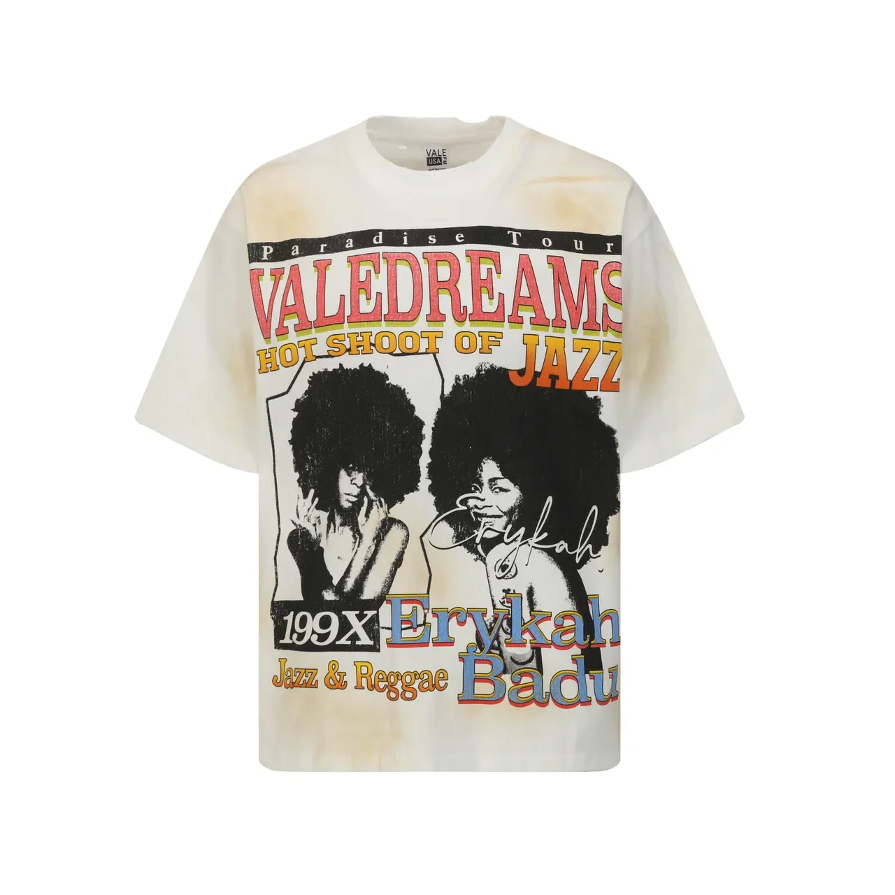 Vale Forever Oversized Acid-Wash Distressed Graphic T-Shirt 3