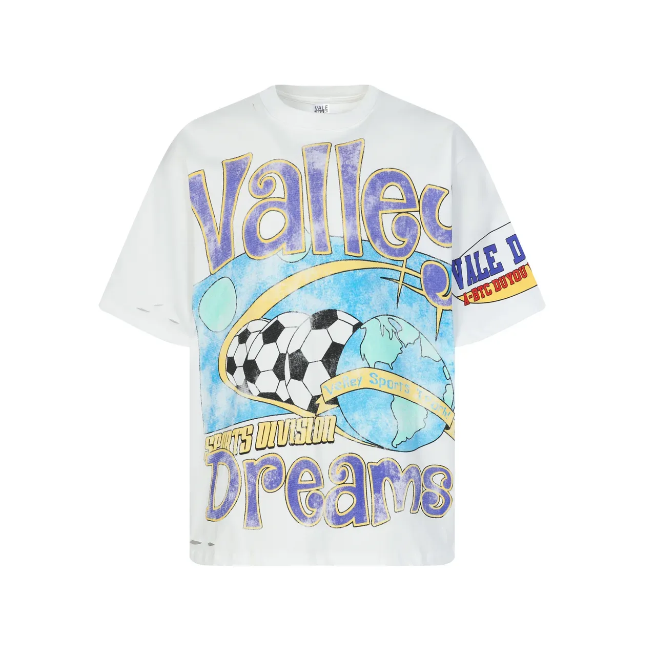 تيشيرت أوفرسايز جرافيك ديسترسد Vale Forever Valley Dreams 3