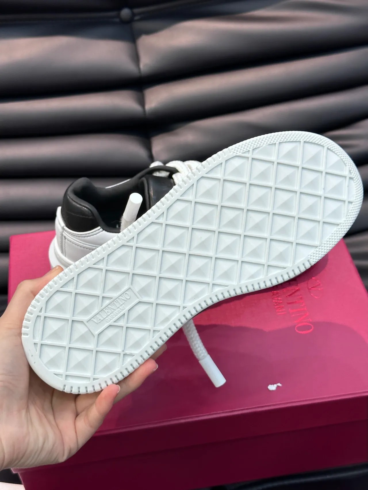 Valentino Open Sneakers Lifestyle Blanc Noir Gradient Plateforme 2