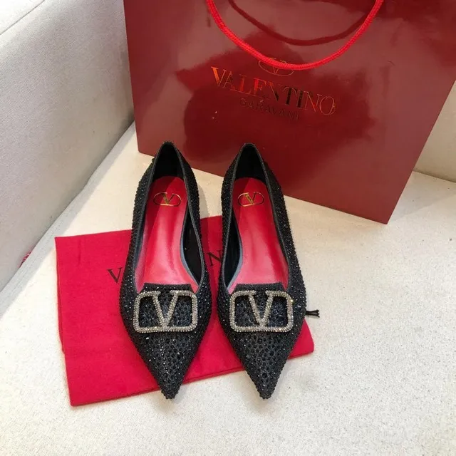 Valentino Rockstud com cristais de ponta Loafers 5