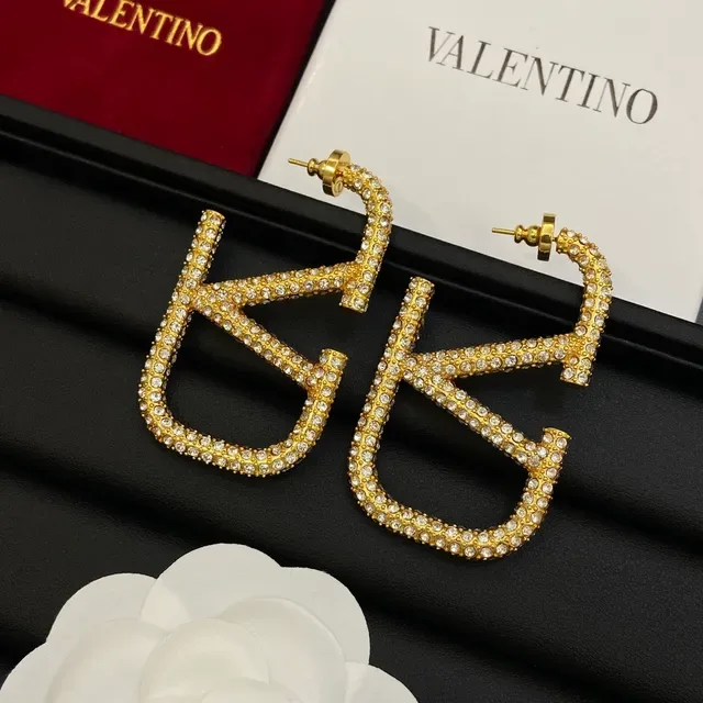 ভ্যালেন্টিনো VLTN পাভে ক্রিস্টাল হুপ ইয়াররিংস 4