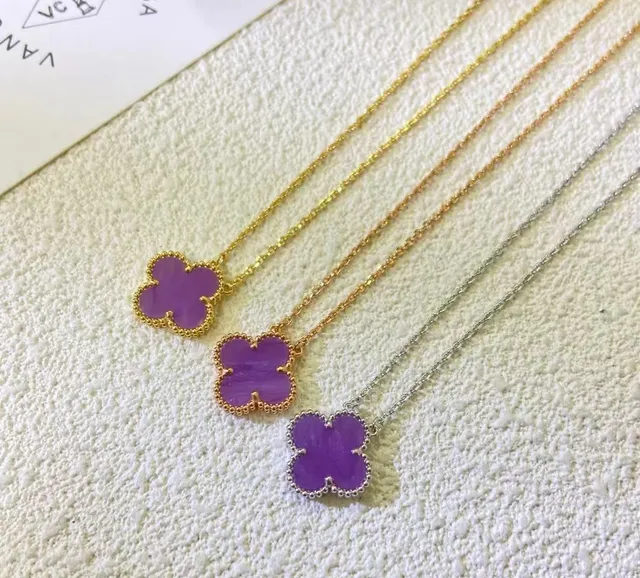 Van Cleef & Arpels Alhambra 紫色珐琅四叶草手链 5
