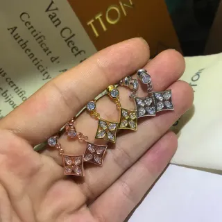 Van Cleef & Arpels Alhambra Quatrefoil Pavé Earrings