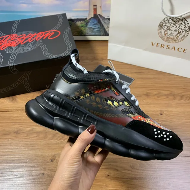 Versace Chain Reaction Baroque Print Chunky Sneakers 4