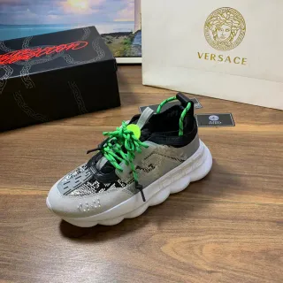 Versace Chain Reaction 米色 灰色 霓虹绿 厚底运动鞋