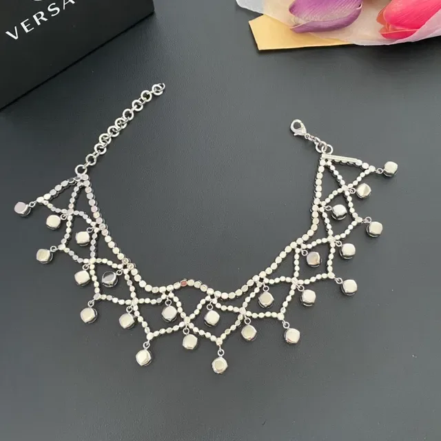 Versace Colar Choker Crystal-Embellished Geometric 5