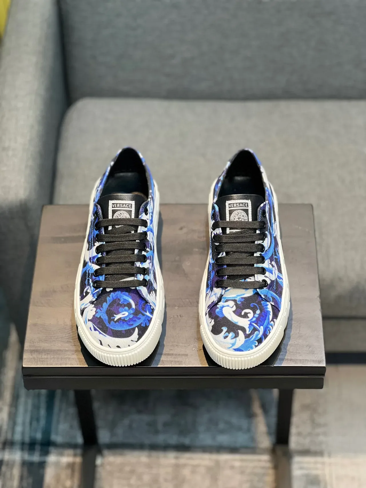 Versace Greca Odissea Zapatillas Lifestyle Azul Baroque Print 5
