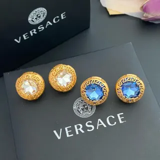 Versace Greca Odissea 金色调水晶耳钉