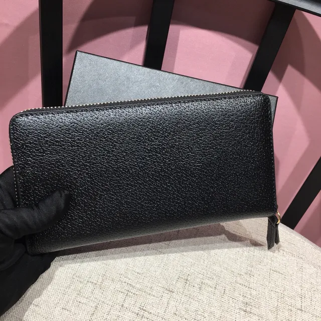 Versace Medusa Collection Black Pebbled Leather Long Wallet 9