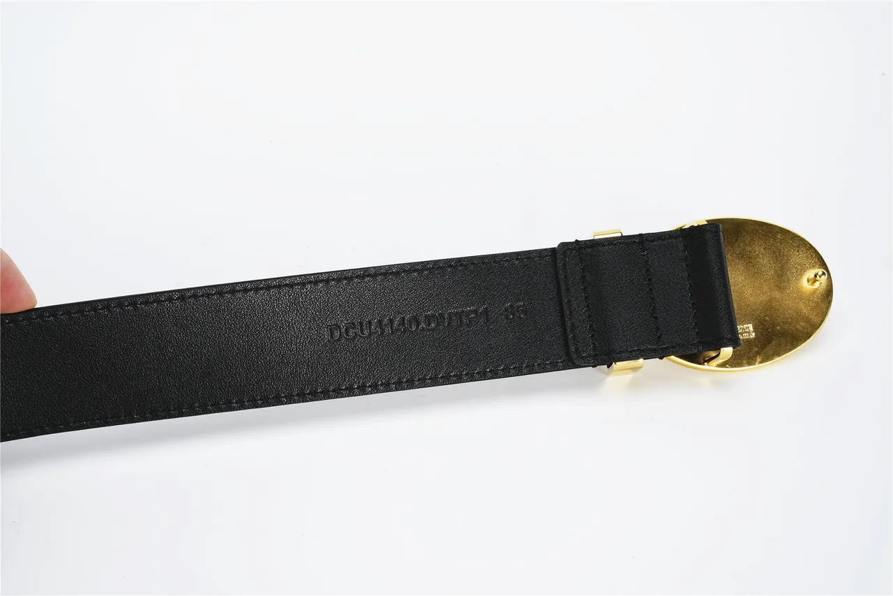 Versace Medusa Crystal-Embellished Gold Oval Buckle Leather Belt 7