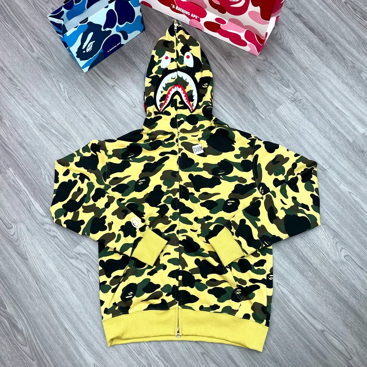 A Bathing Ape ABC Camo Shark-Eye Sudadera con capucha de cremallera completa 4