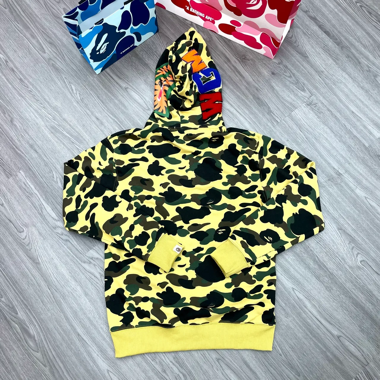 A Bathing Ape ABC Camo Shark-Eye Sudadera con capucha de cremallera completa 5