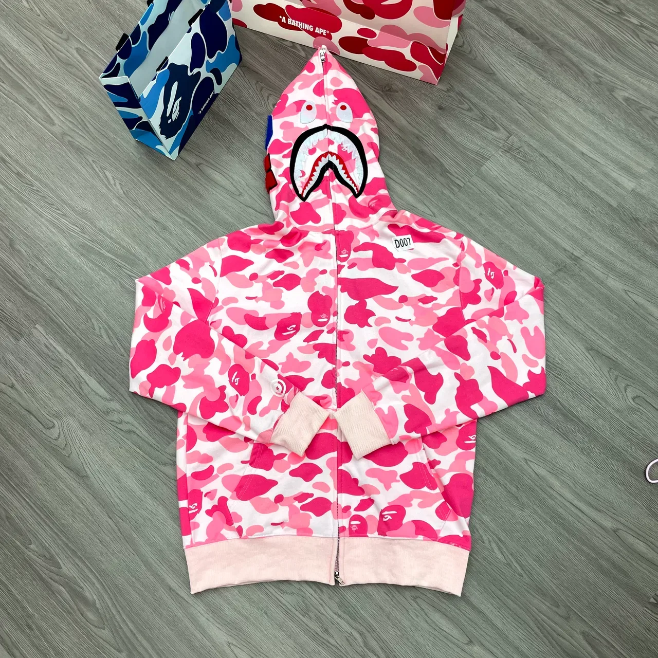 A Bathing Ape ABC Camo Shark-Eye Sudadera con capucha de cremallera completa 8