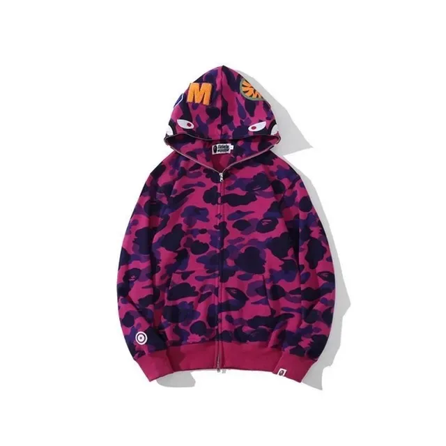 A Bathing Ape ABC Camo Shark-Eye Sudadera con capucha de cremallera completa 12