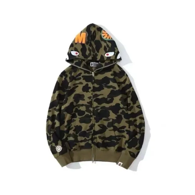 A Bathing Ape ABC Camo Shark-Eye Sudadera con capucha de cremallera completa 14