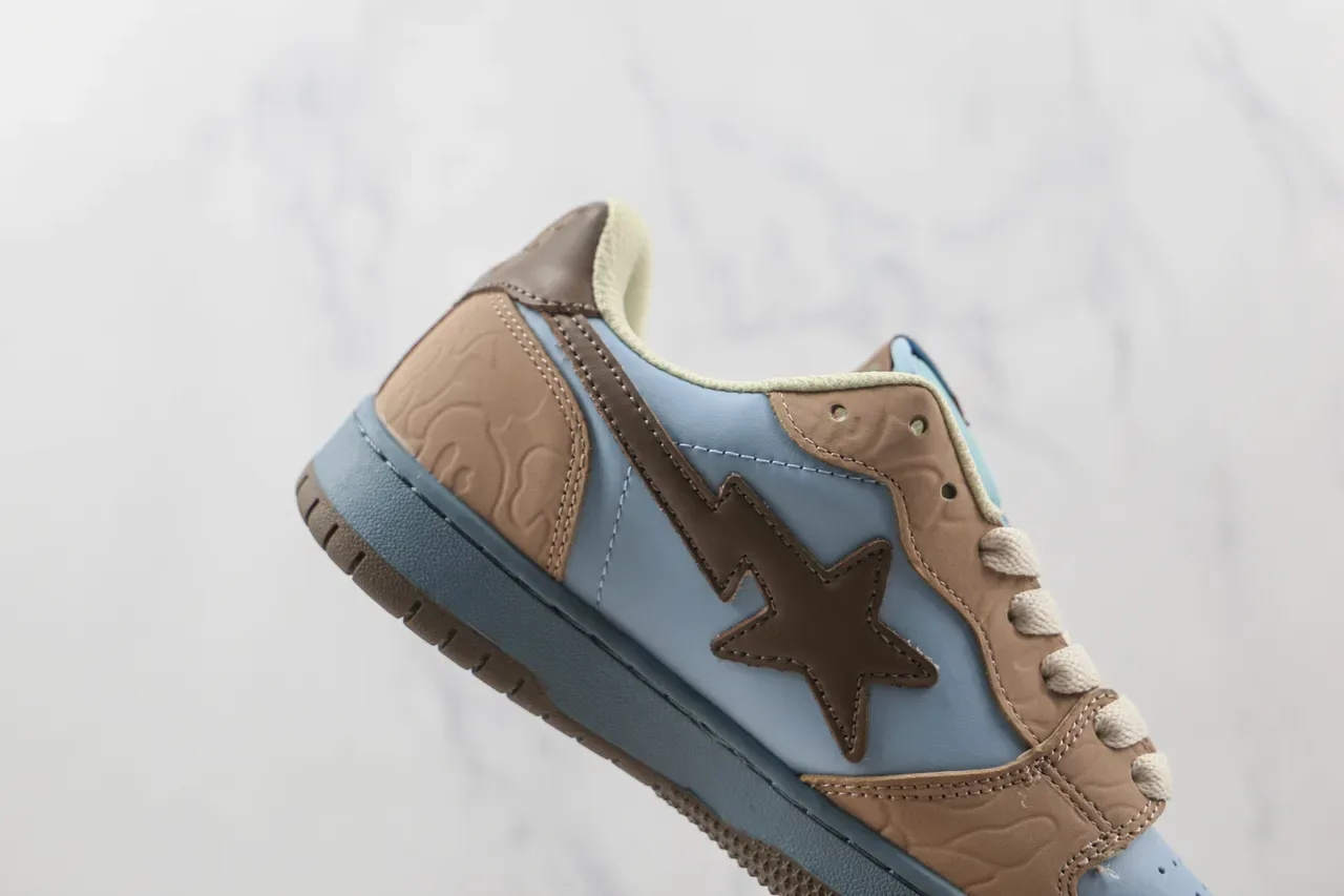 A Bathing Ape BAPE STA Light Blue Beige Lifestyle Sneakers 5