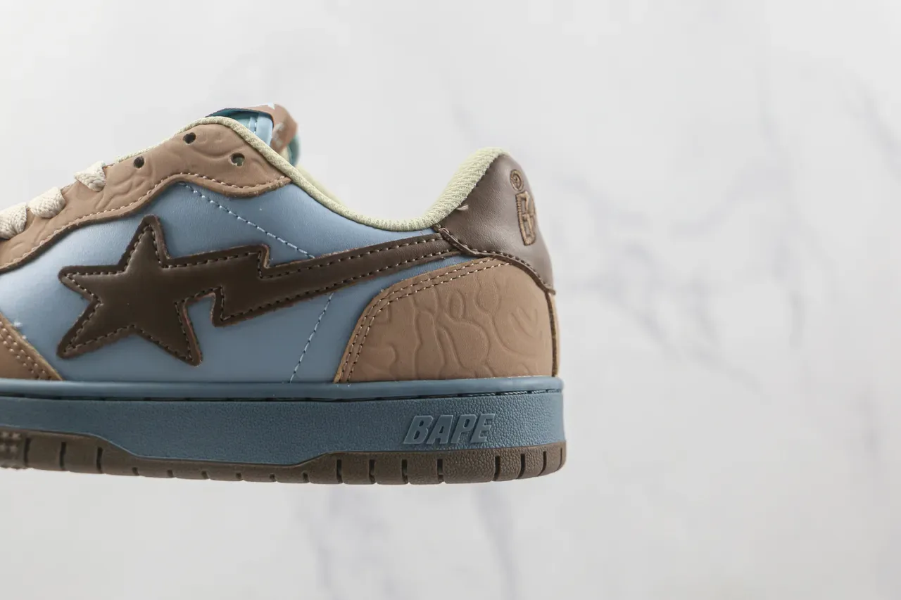 A Bathing Ape BAPE STA Light Blue Beige Lifestyle Sneakers 7