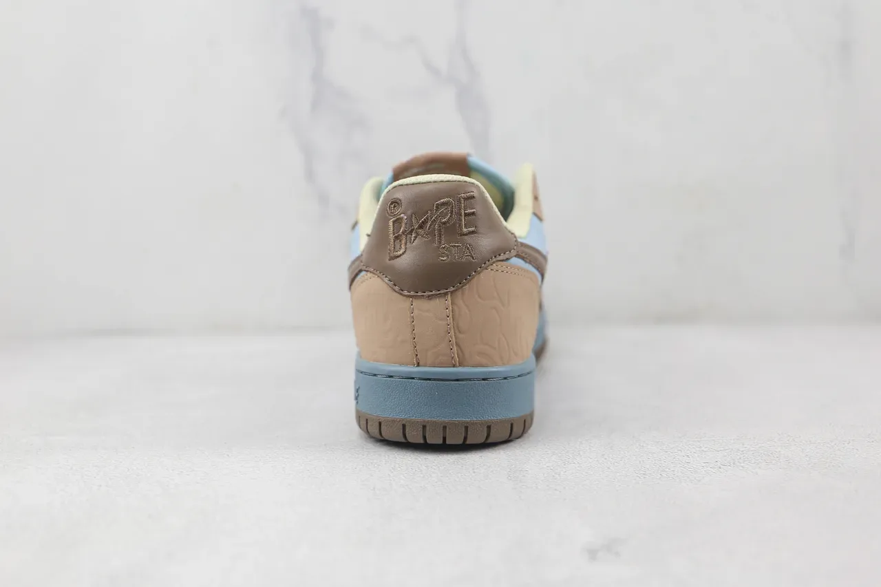 A Bathing Ape BAPE STA Light Blue Beige Lifestyle Sneakers 9