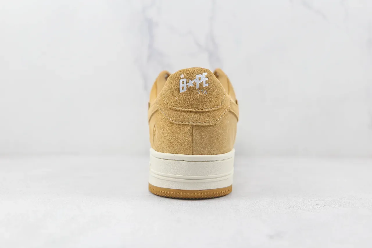 A Bathing Ape BAPE STA أحذية لايف ستايل من الصوف المخدد بلون المسترد 9
