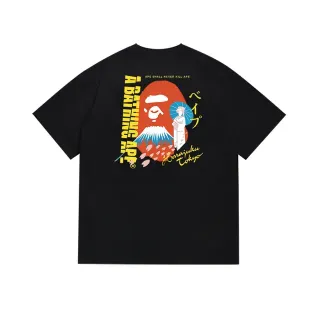 تيشيرت أسود بطباعة جرافيك A Bathing Ape