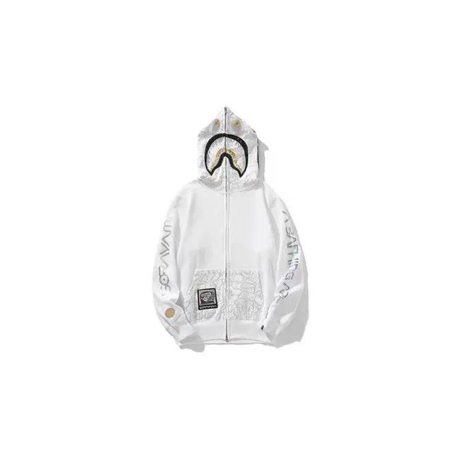 A Bathing Ape Hoodie Requin Noir Blanc Impression ABC Camo 2