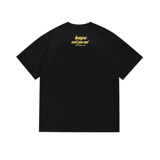 Camiseta gráfica preta A Bathing Ape World Gone Mad 5