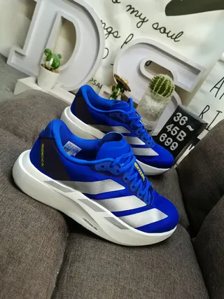 Adidas Adizero chaussures de course bleu argent 9