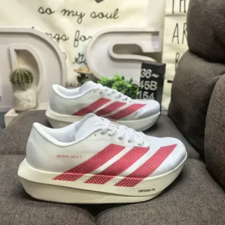 Adidas Adizero Evo SL 2 白红波点跑鞋