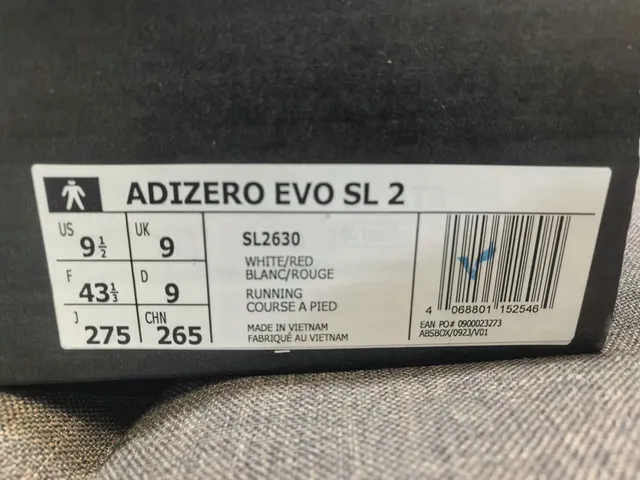 Adidas Adizero Evo SL 2 白红波点跑鞋 2