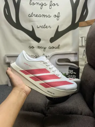 Adidas Adizero Evo SL 2 白红波点跑鞋 5