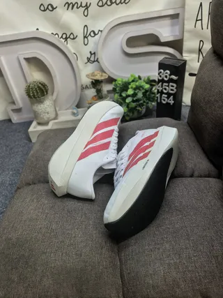 Adidas Adizero Evo SL 2 白红波点跑鞋 6