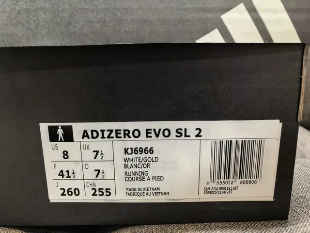 Adidas Adizero Evo SL 2 सफेद सिल्वर रनिंग शूज़ 2