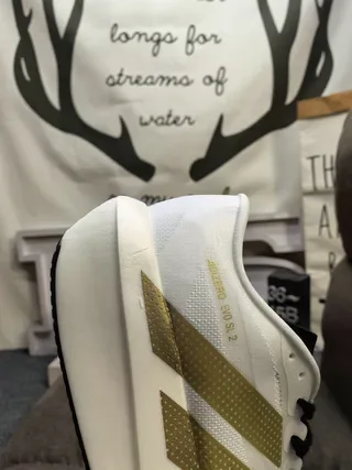 Adidas Adizero Evo SL 2 सफेद सिल्वर रनिंग शूज़ 3