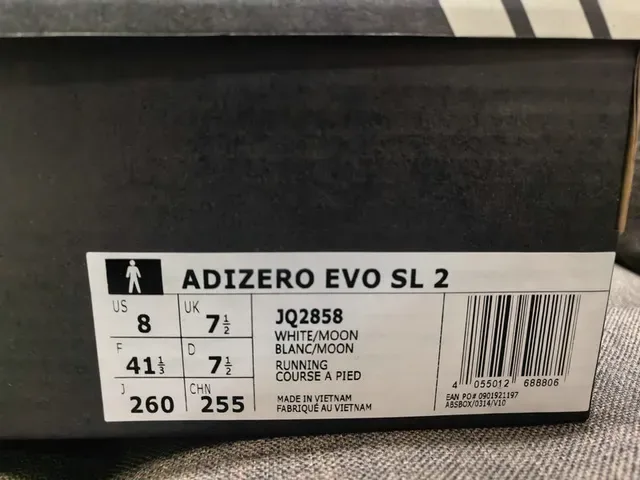 Adidas Adizero Evo SL 2 सफेद सिल्वर रनिंग शूज़ 12
