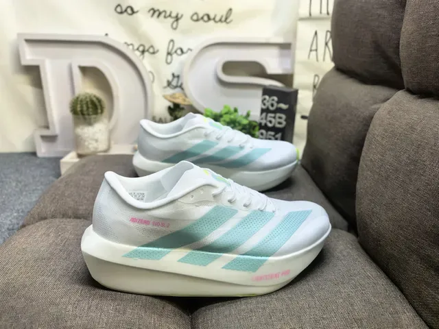 Adidas Adizero Evo SL 2 सफेद सिल्वर रनिंग शूज़ 21