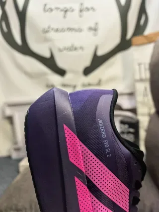 Adidas Adizero Evo SL 2 सफेद सिल्वर रनिंग शूज़ 23